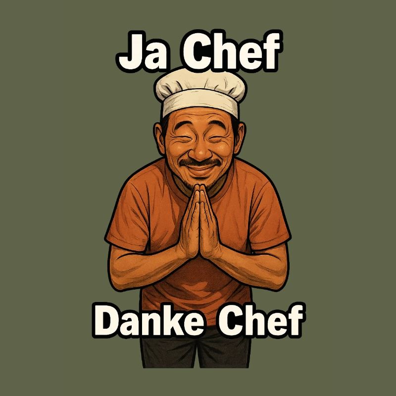 Ja Chef Danke Chef Dankbarer Koch