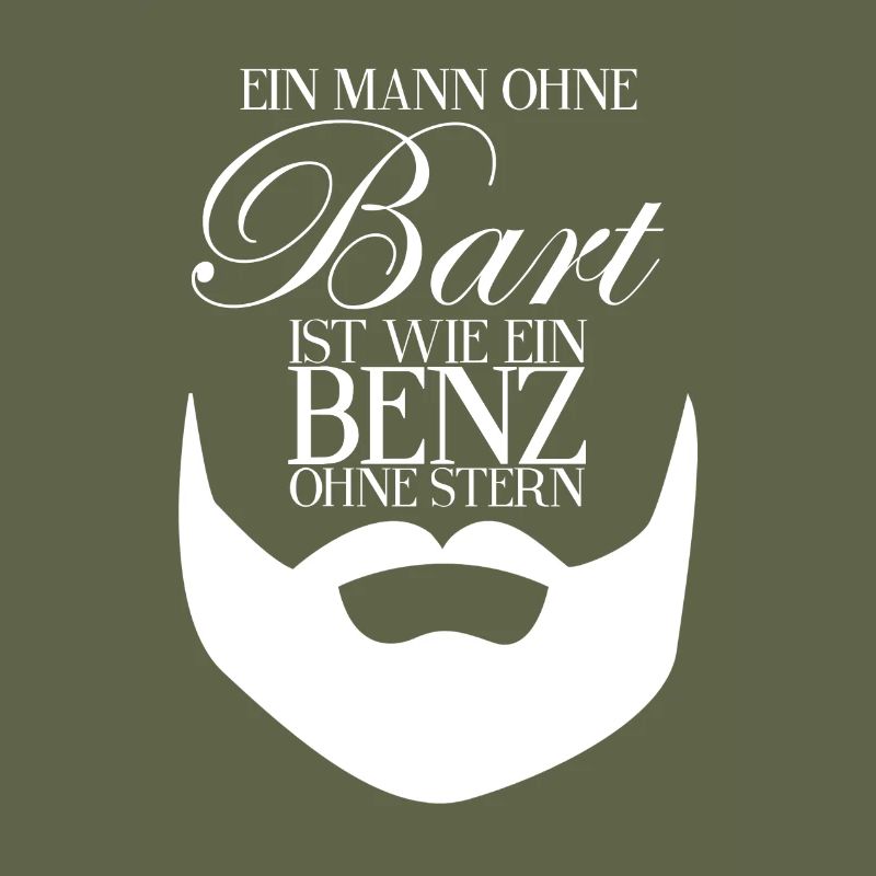 Mann ohne Bart - Nein! - Bart Spruch Geschenk