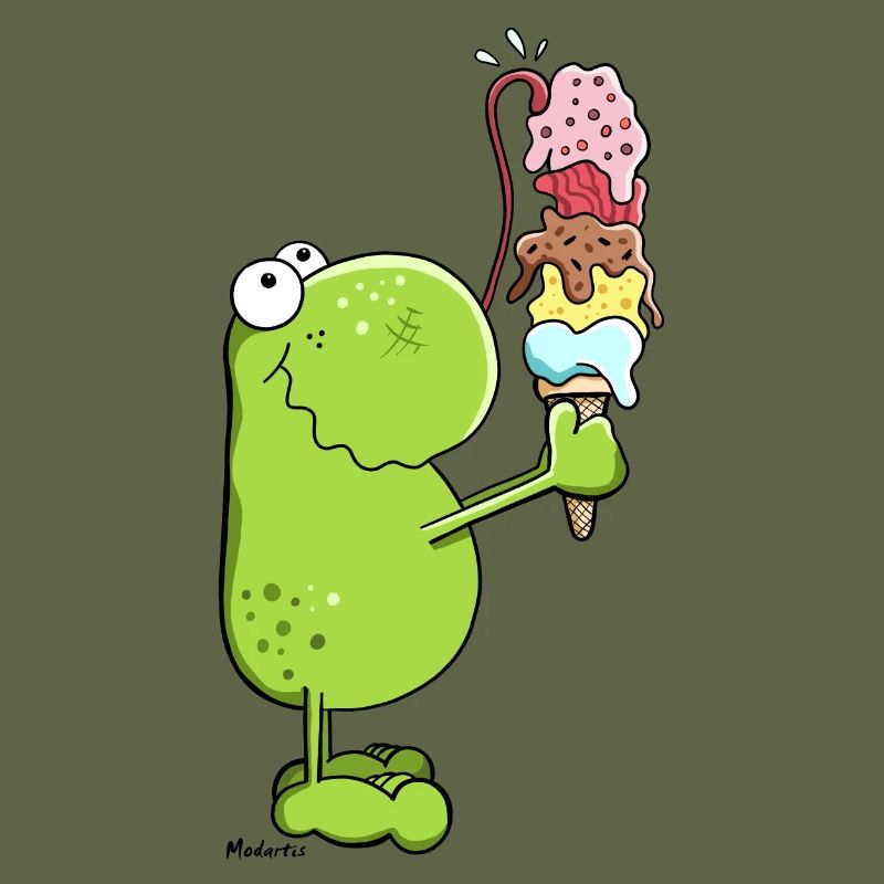 Frosch mit Eis