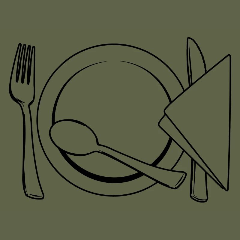 Serviette de table à couverts