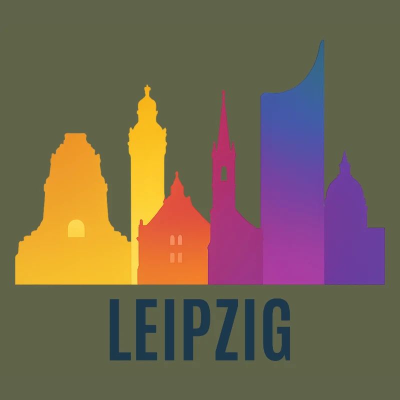 Leipzig Skyline Gradient