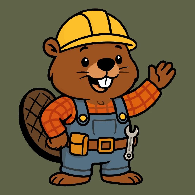 Beaver Construction Worker Bob Helm Hello Plan Builder