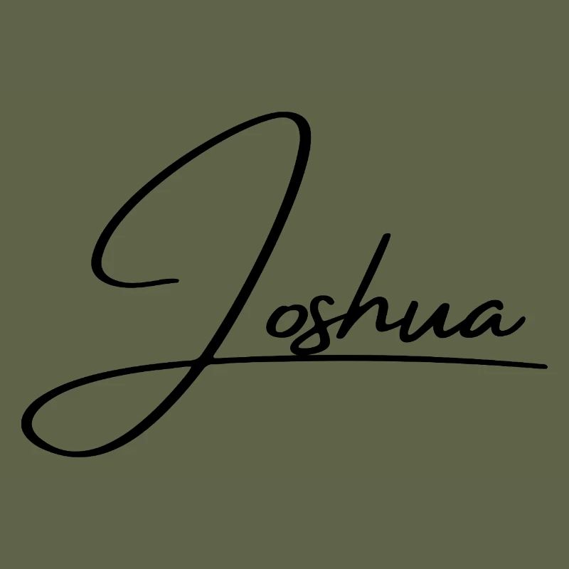 Nom de Josué - Écriture cursive élégante