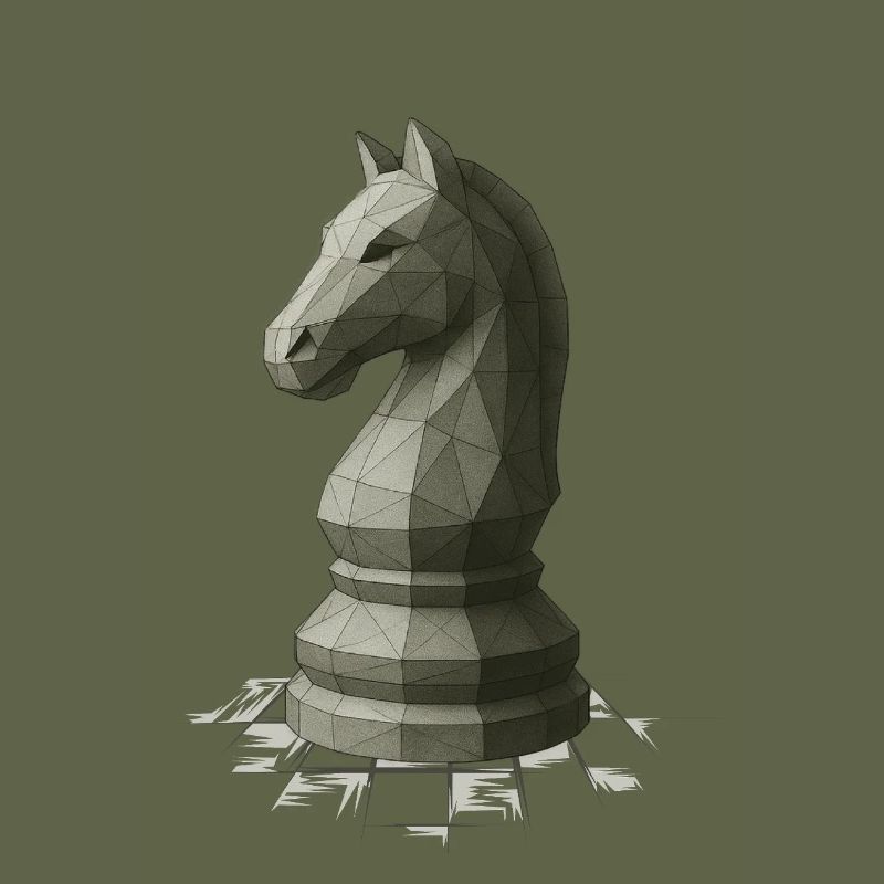 Conception du cavalier d’échecs à faible polygonisme