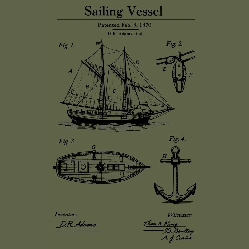 Conception classique du plan de navire à voile