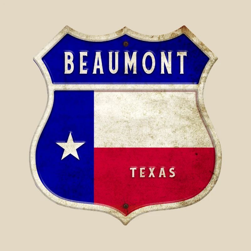 Drapeaux de l'écusson Beaumont Texas