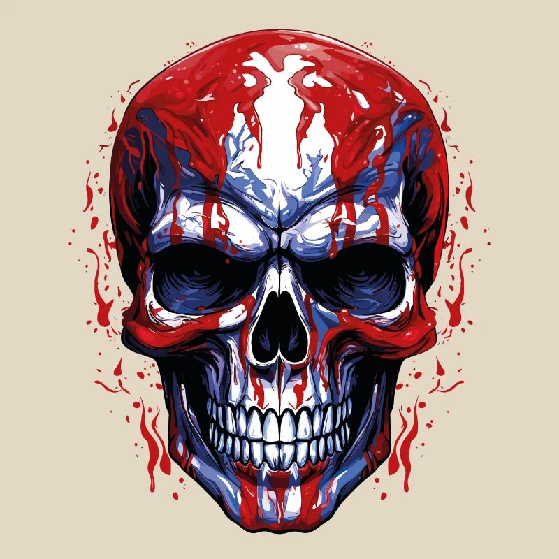 Graphique de crâne de drapeaux