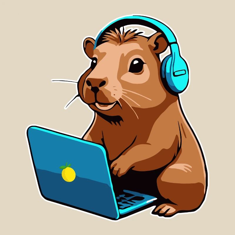 Capybara Programmierer Coder Computer