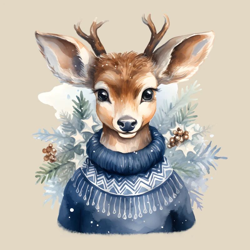 Rentier Winterpullover