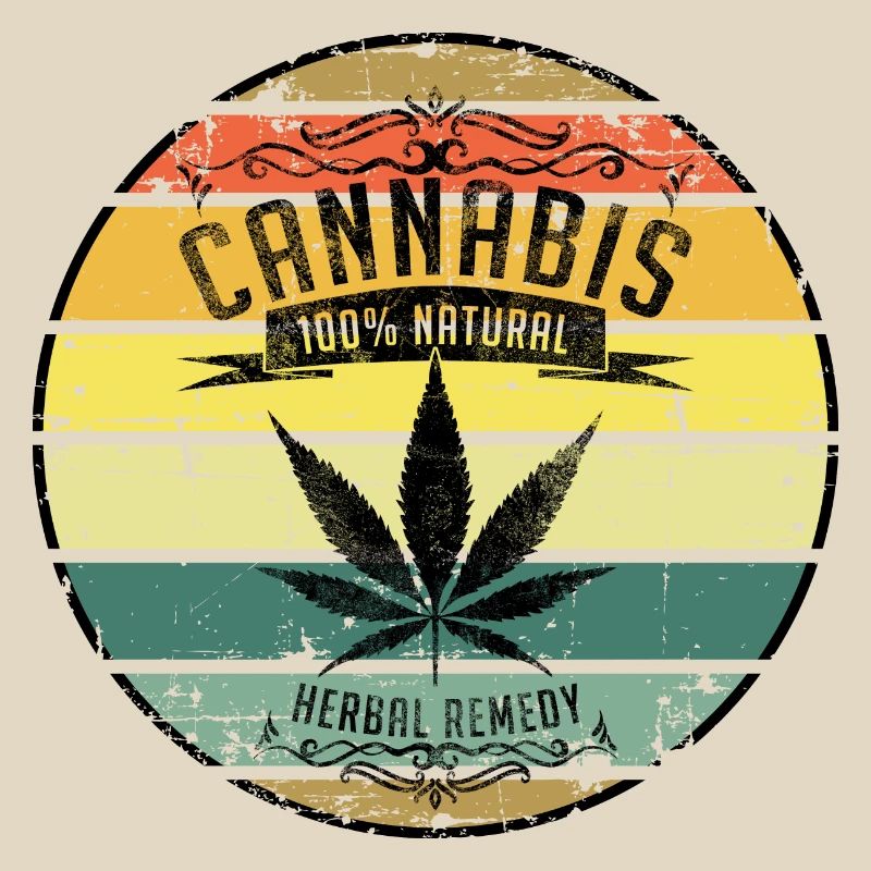 Foglia di Cannabis Retro Weed