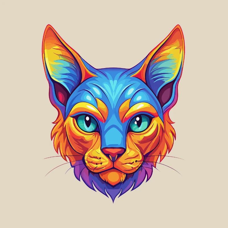 Chat Rex allemand, race de chat, dessin animé, animal de compagnie kawaii