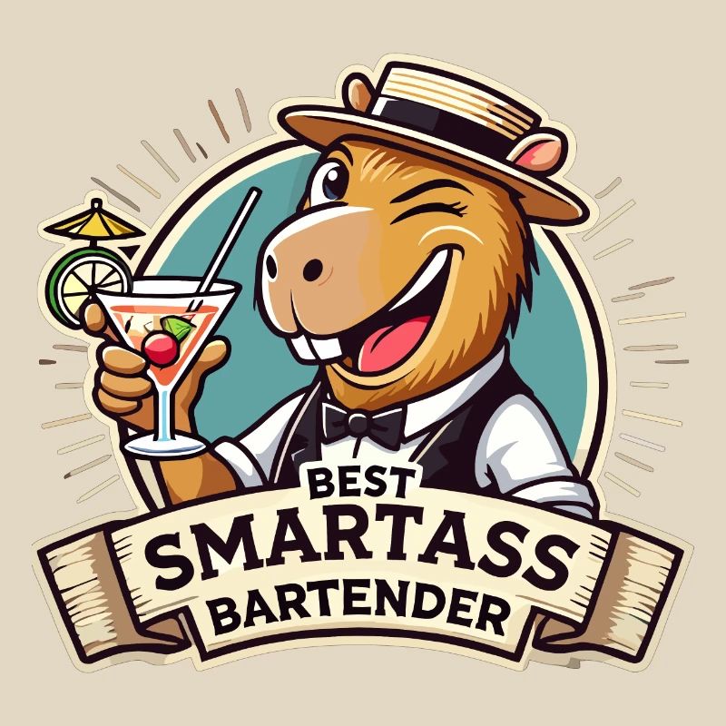 Bartender Bartender Capybara Capy Gift