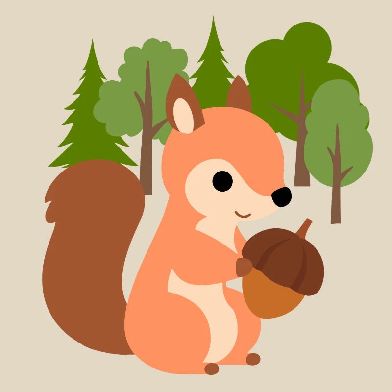 Squirrel with nut