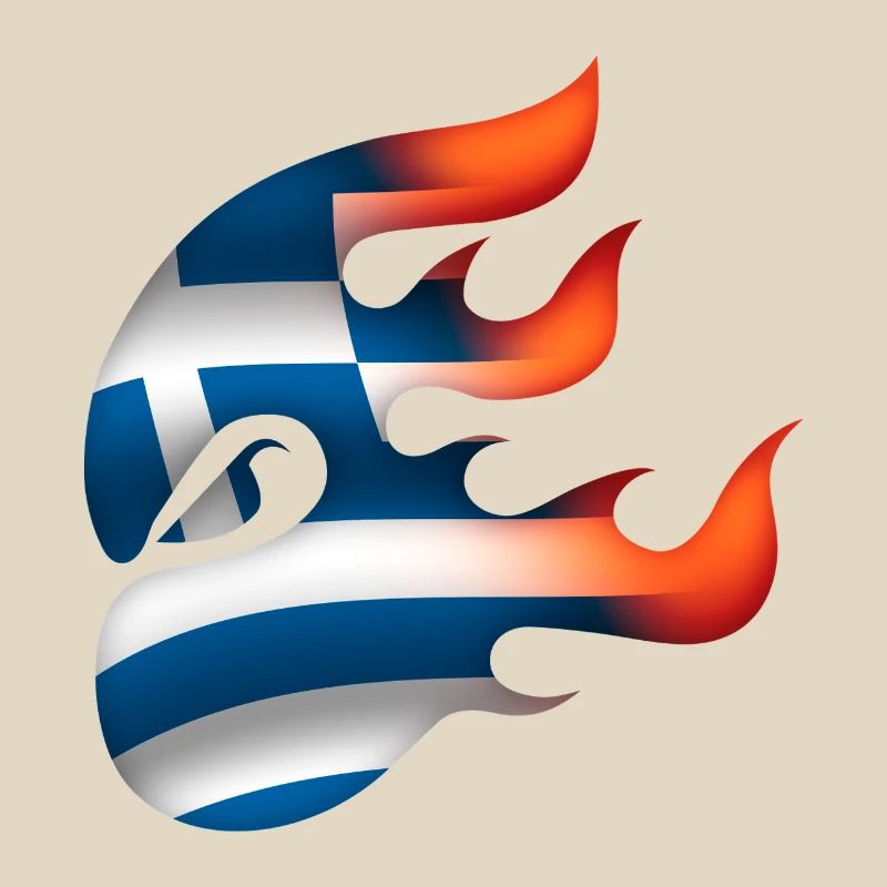 Drapeau de la Grèce - Grèce - Ninja