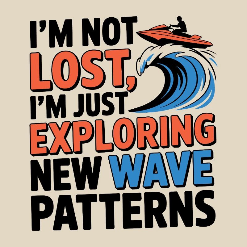 Funny Jetski Lost Exploring Waves 