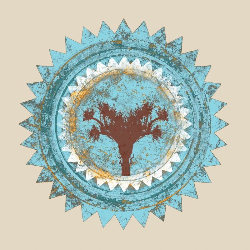 Distressed Tree Seal Blue Mallorca