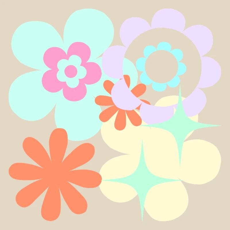 Blossom Pop Retro Pattern