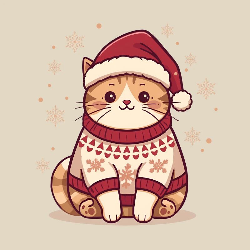 Conception de pull de Noël confortable pour chat