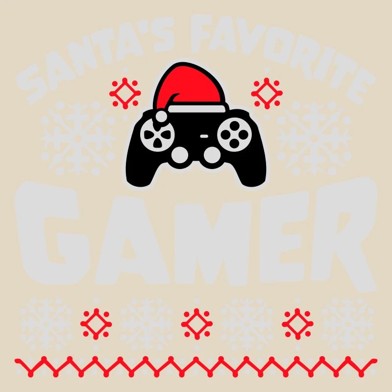 Santa's Favorite Gamer Controller Christmas Nerd