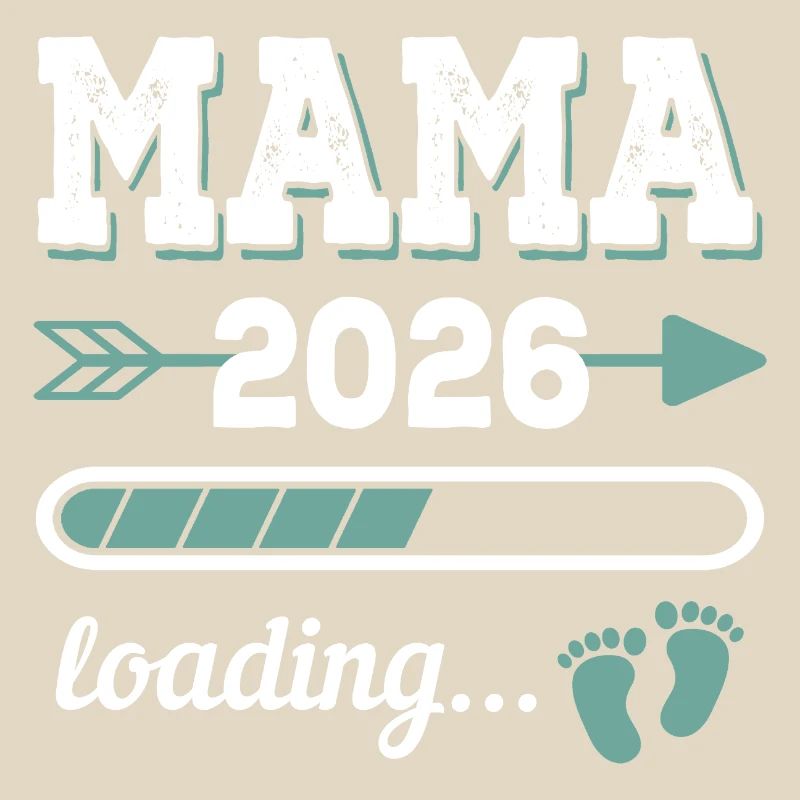 Mama 2026 Loading Werdender Mutter Geschenkidee