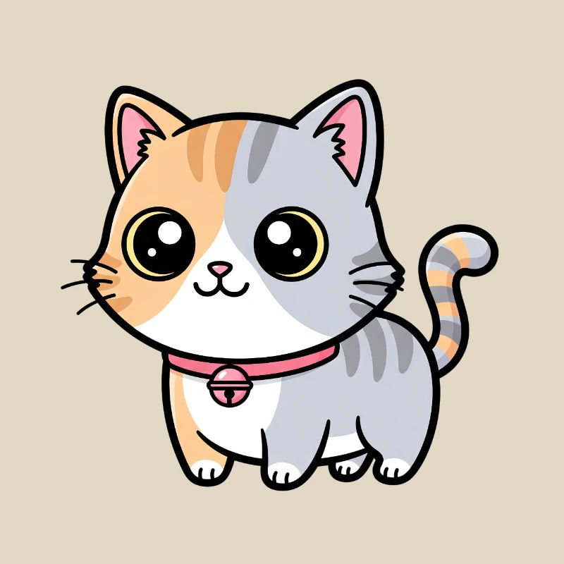 Charme de collier chaton calicot