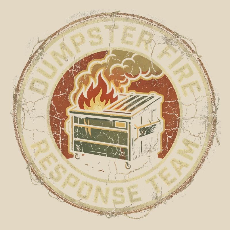 Garbage can fire response team Lustiger Müllgarbinnbra