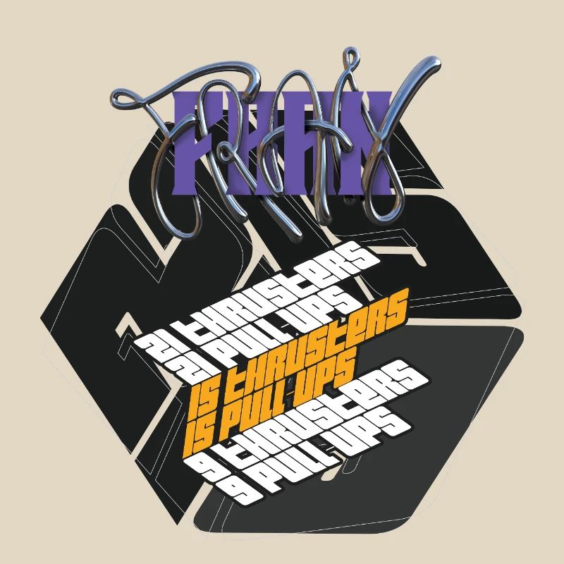 Fran Hero WOD Cross Training dark version graphic