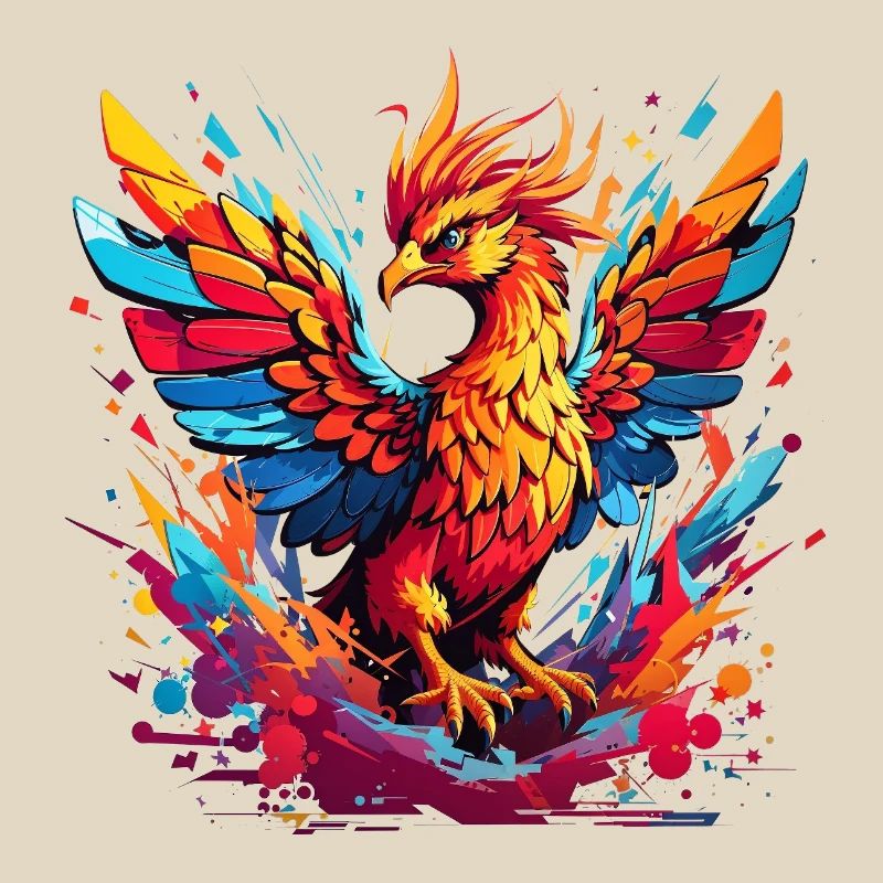 Explosion de couleur de Phénix de Feu