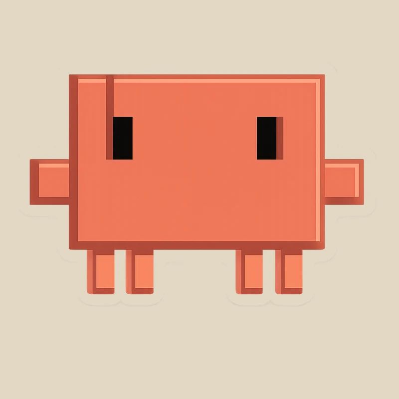 Claude Code Pixel AI Mascot Dev Sticker