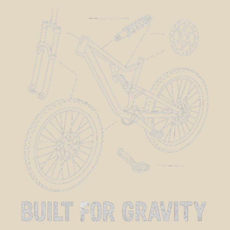 Built for Gravity: DH-Bike Exploded Drawing
