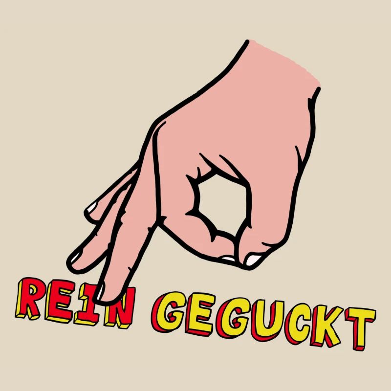 Comic Hand Index Finger with Retro Text