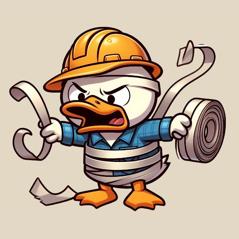 Ducks Construction Worker: Humor in Construction Site Style