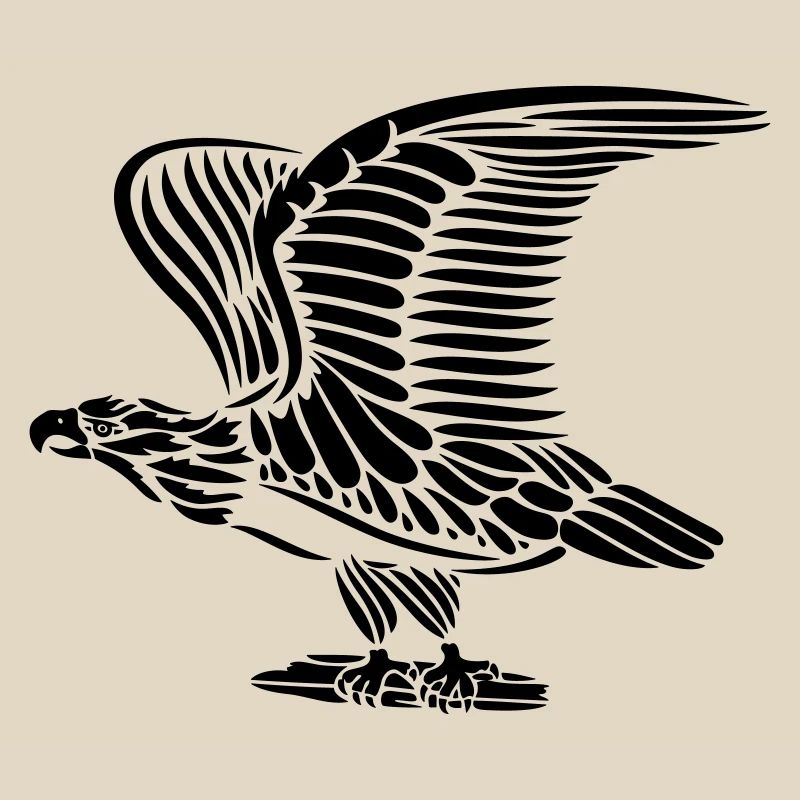 Tattoo eagle with wings.
