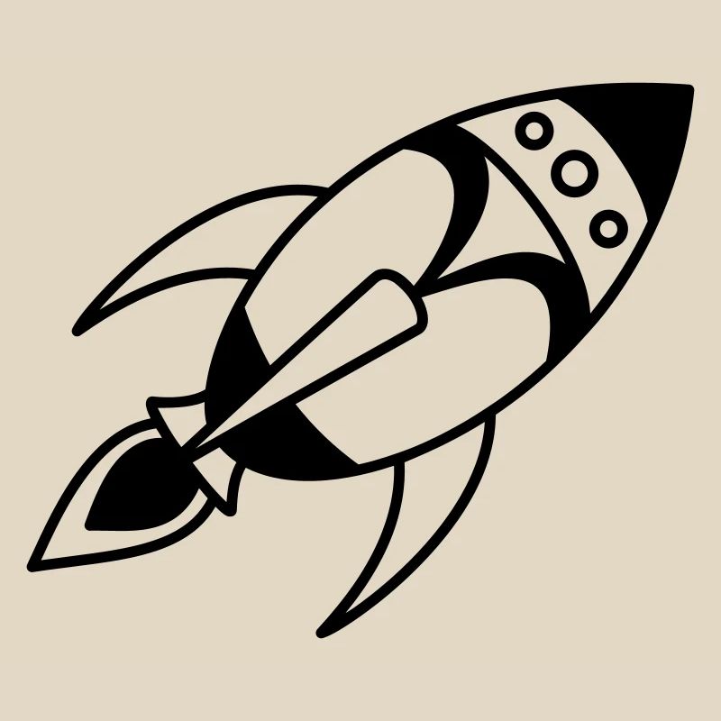 Fusée spatiale rétro – Conception de vaisseau spatial