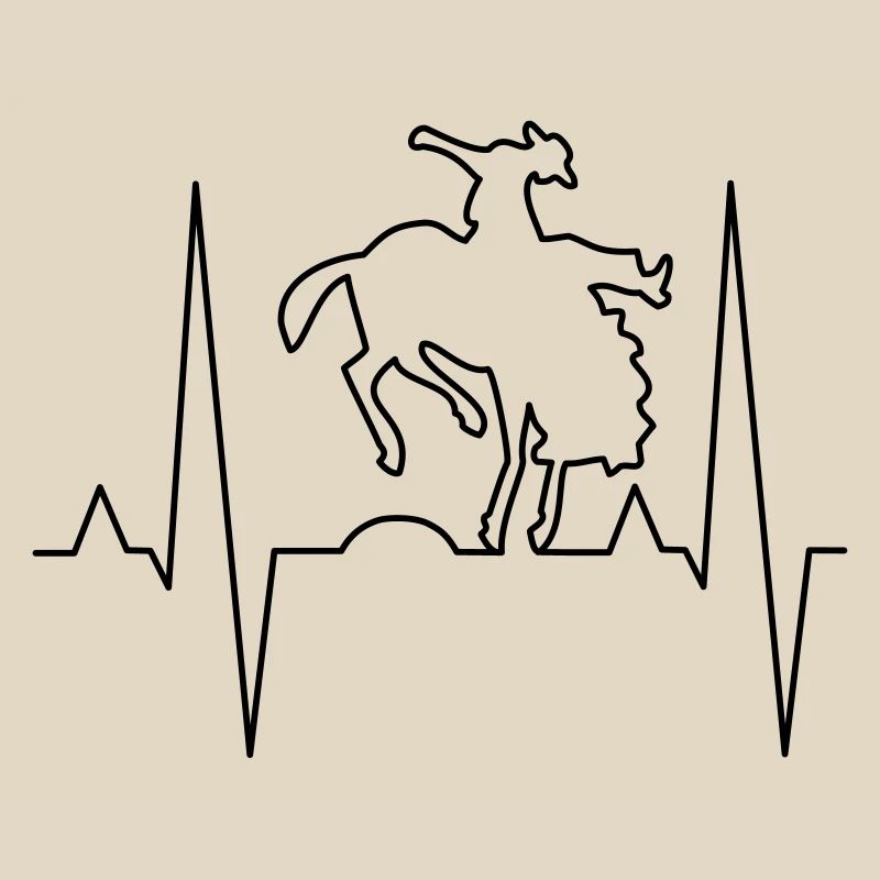 Conception d’impression de cavalier de rodéo