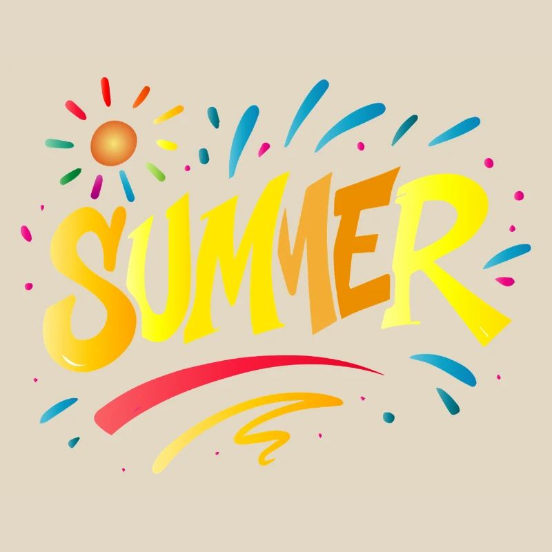Summer Typo - Summer Design with Splash Elements