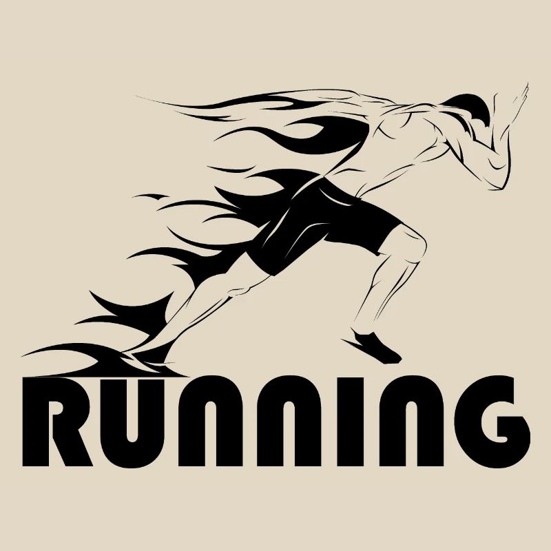 Running Runner Symbol Fire Sprinter Athlète d’athlétisme