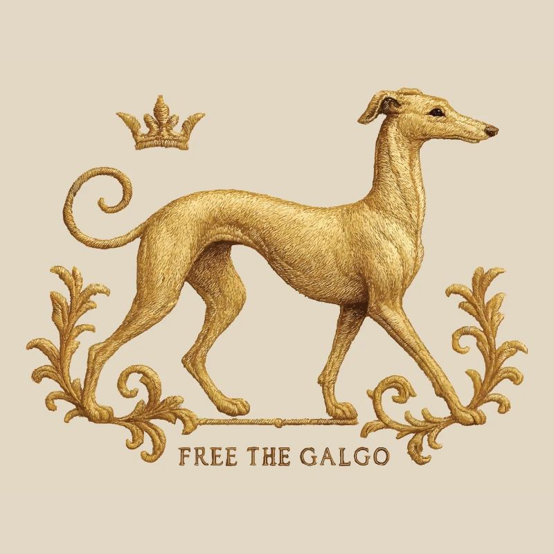Free the Galgo - Embroidery Nr01