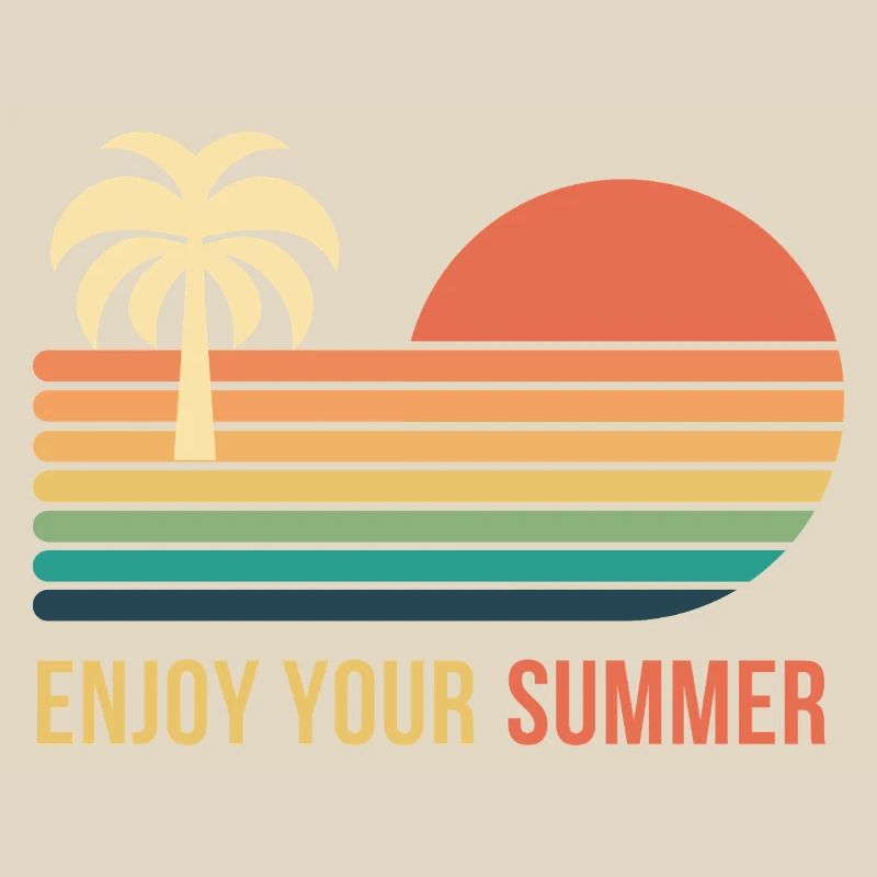 Sunset Retro Palm Tree