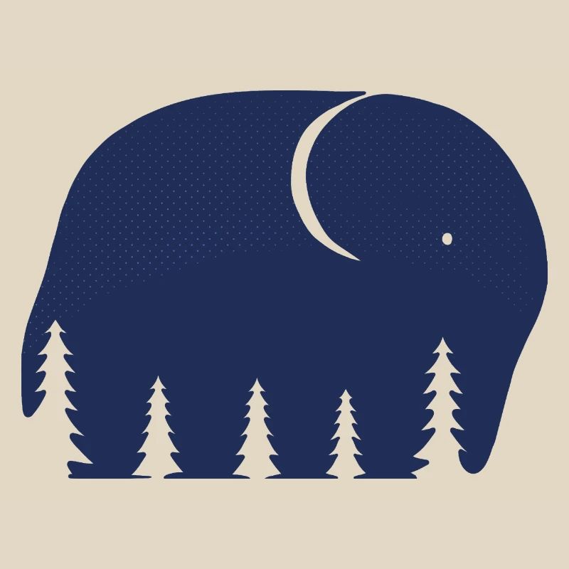 Ein Elefant oder ein Wald in dieser Fun Optical Illusi