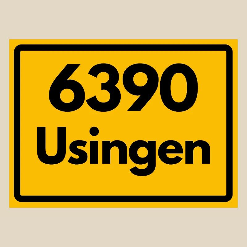 ALTE POSTLEITZAHL PLZ RETRO 6390 USINGEN HEIMAT