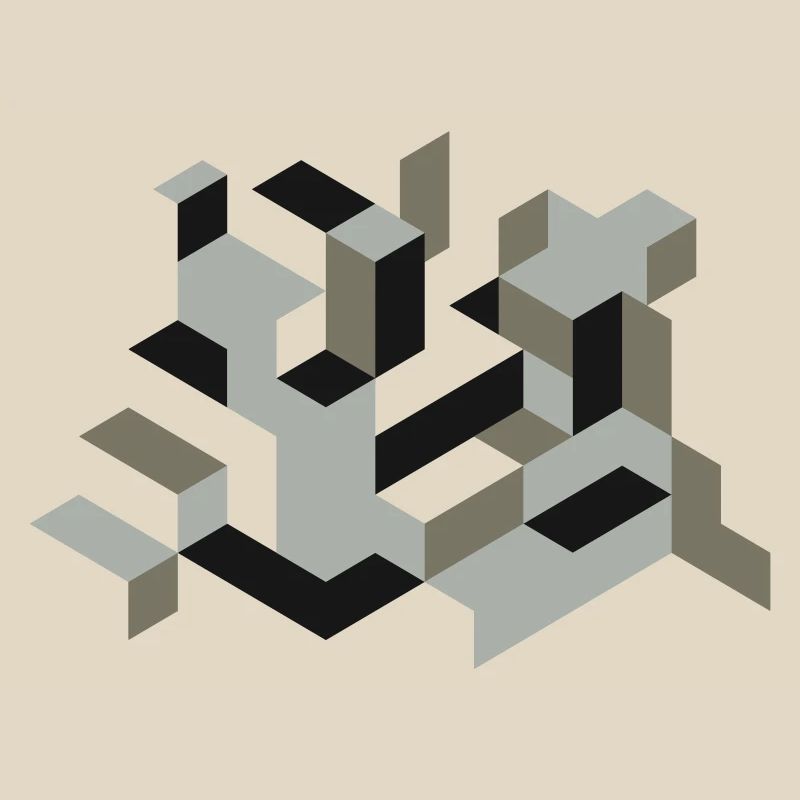 Perspective Construction Cube Dyeing Yourself Labyrinth 3D