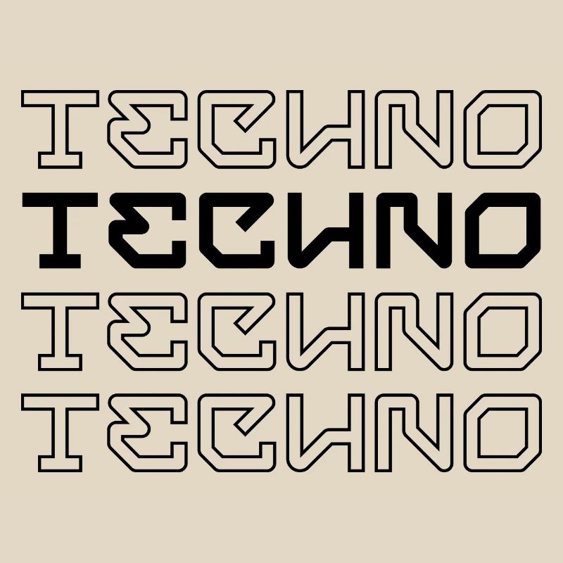 Conception de logo en typographie techno-moderne