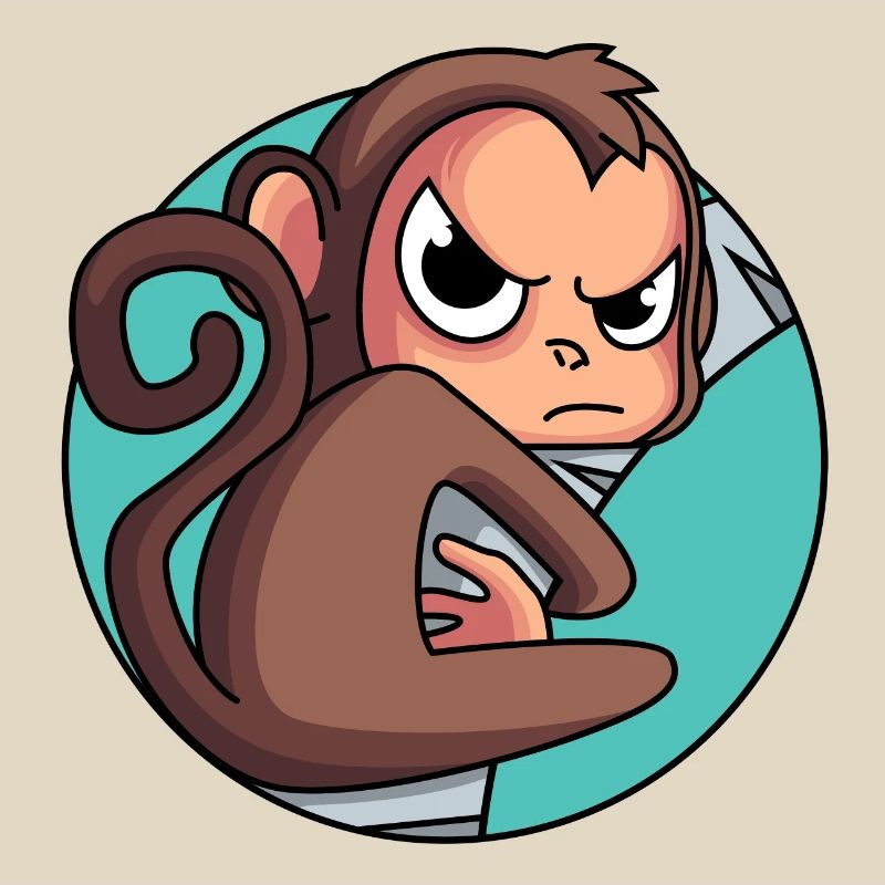 Monkey driven up the wall