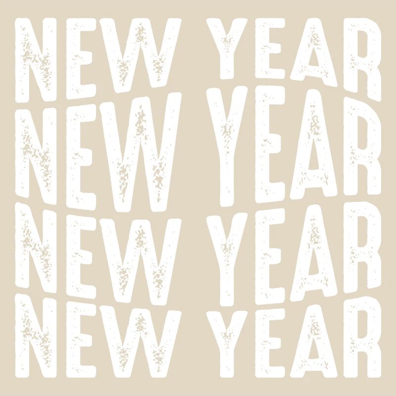 New Year Repeated Text Pattern
