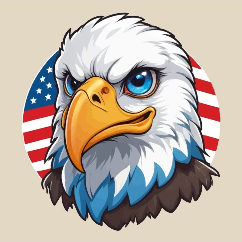 Drapeau des États-Unis Eaglehead Bald Eagle