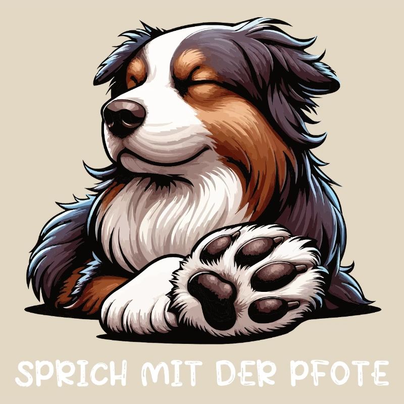 Sprich mit der Pfote Australian Shepherd Aussie 