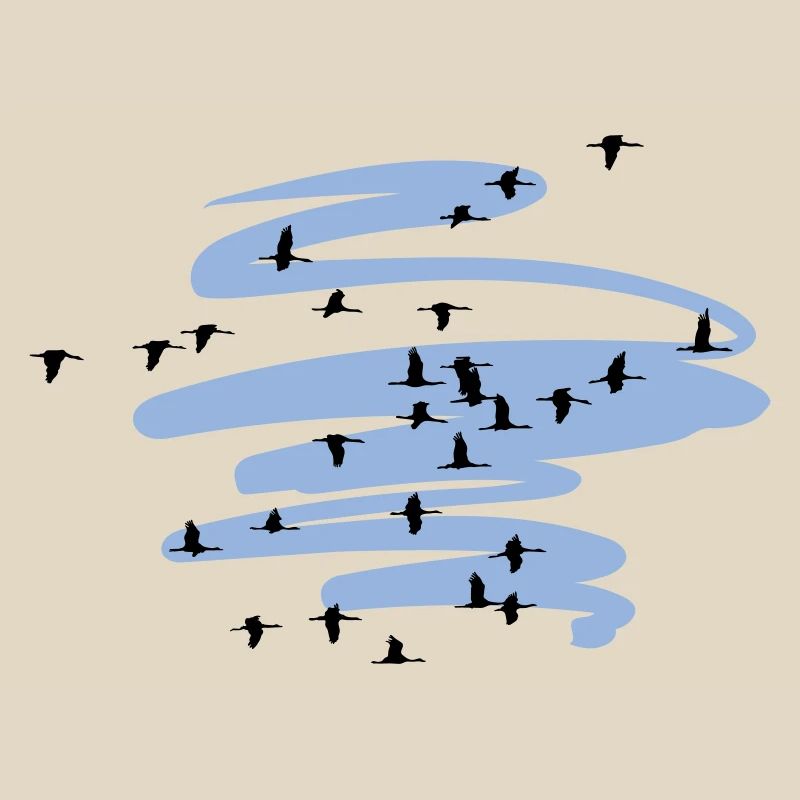 Wild Geese Cranes Spring