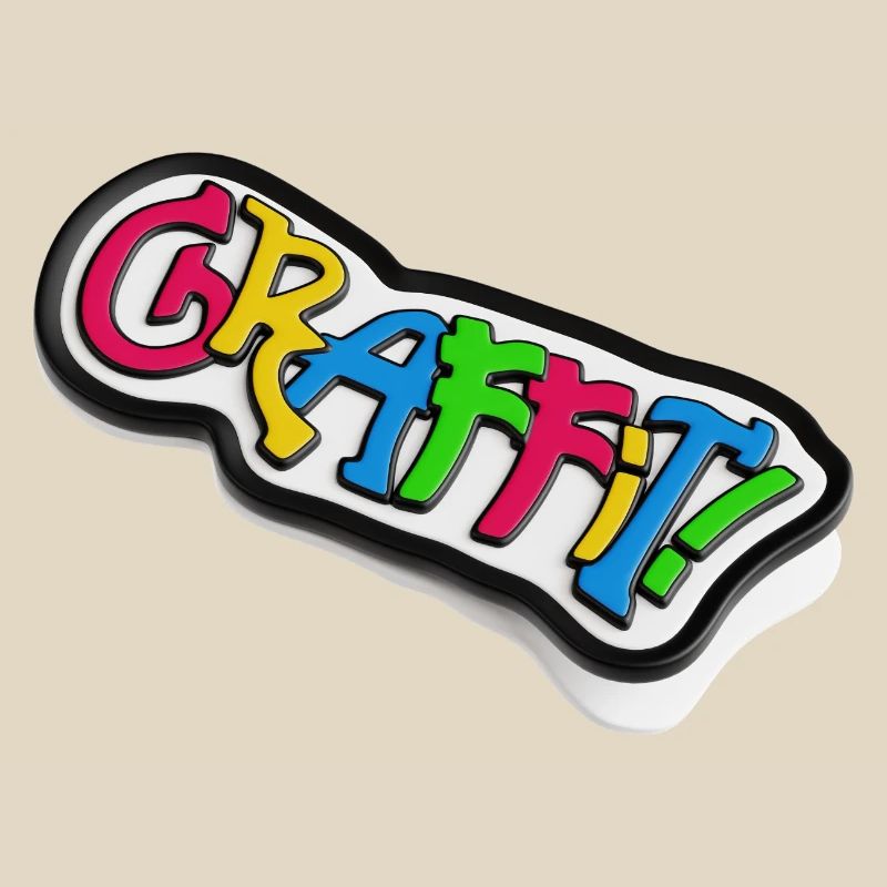 Graffiti lettrage effet 3d