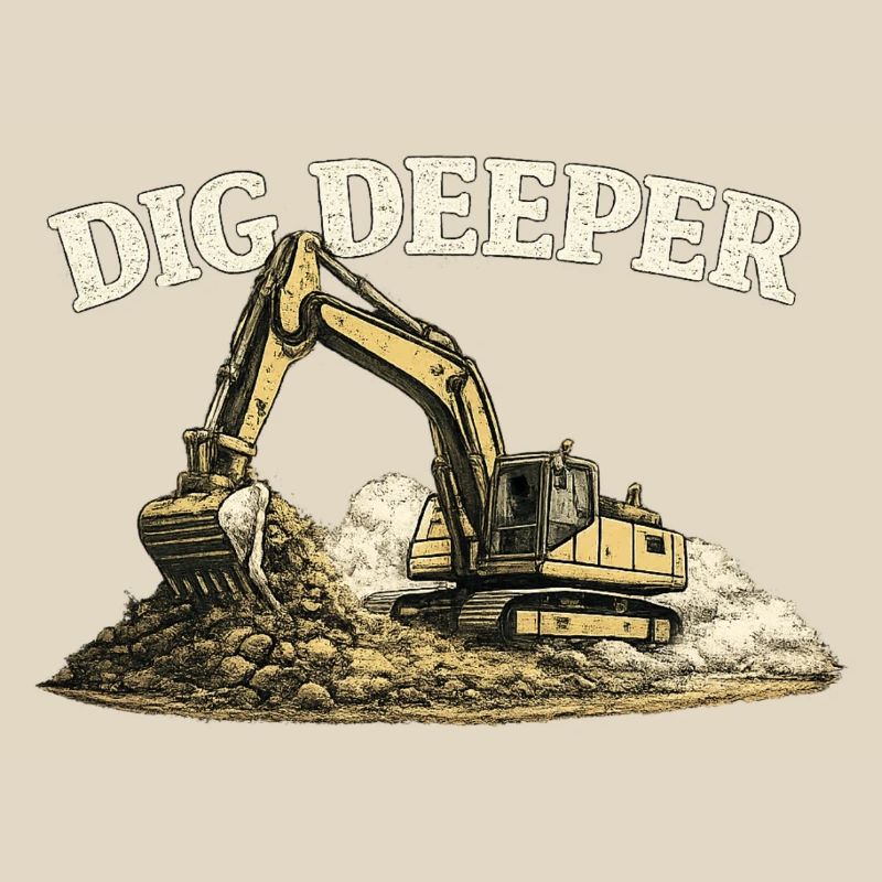 Dig Deeper Excavator Construction Site Construction Machine